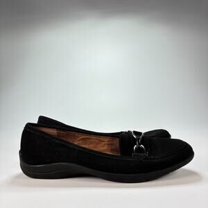 Black Rivet Karol Black Suede Loafers Slip On Comfort Shoes Women's Size 8.5 M